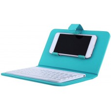 Étui universel pour smartphone avec clavier Bluetooth amovible - Turquoise