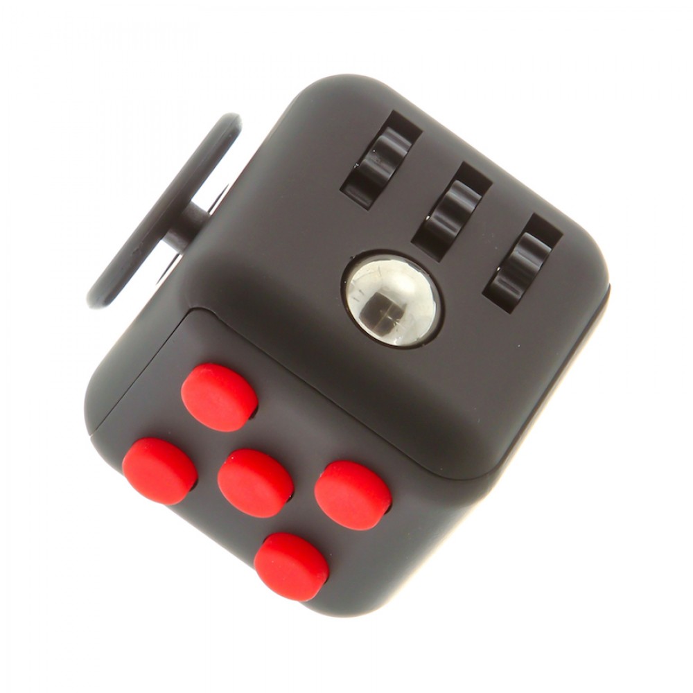 Fidget Cube Anti-Stress Spielzeug Würfel mit 6 Funktionen zum Stressabbau - Schwarz