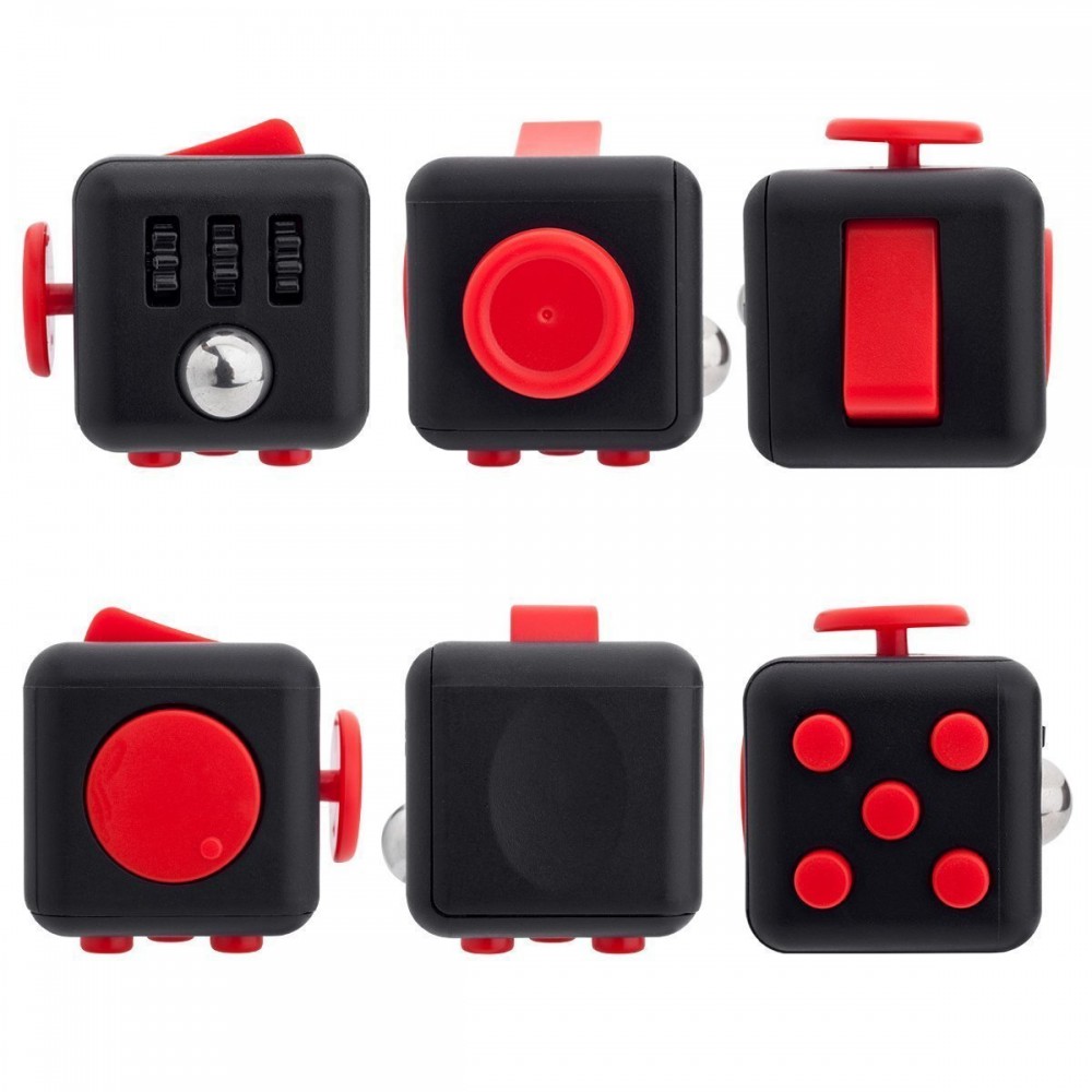 Fidget Cube Jouet Anti-Stress dé avec 6 fonctions anti-stress - Noir