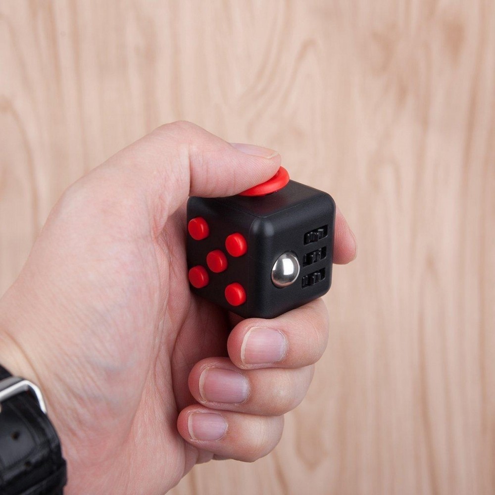 Fidget Cube Anti-Stress Spielzeug Würfel mit 6 Funktionen zum Stressabbau - Schwarz