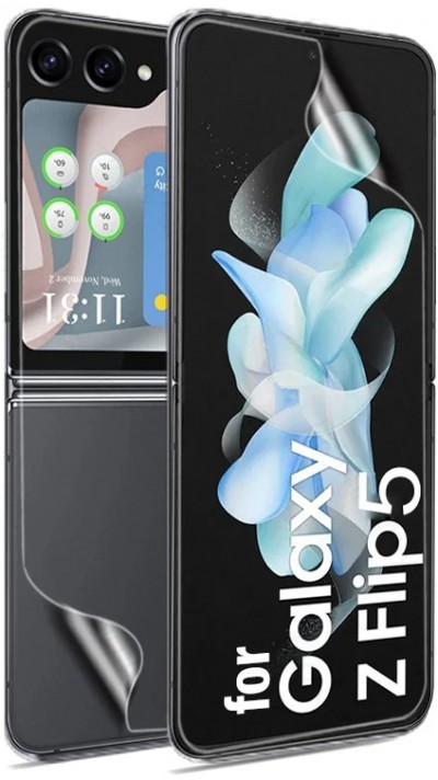 Film protecteur Samsung Galaxy Z Flip5 - Protection souple pour écran en Hydrogel TPU (face intérieure + extérieure)