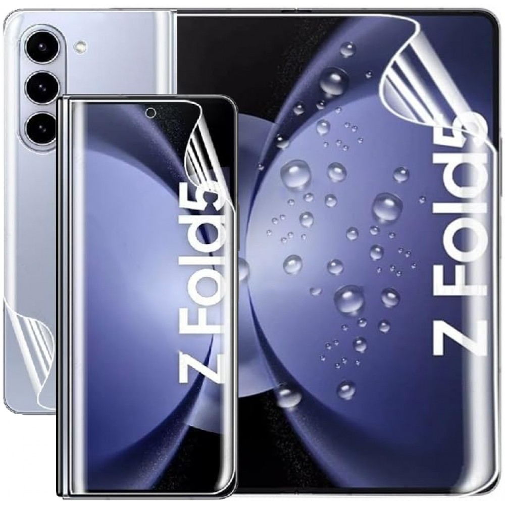 Film protecteur Samsung Galaxy Z Fold5 - Protection souple pour écran en Hydrogel TPU (face intérieure + extérieure)
