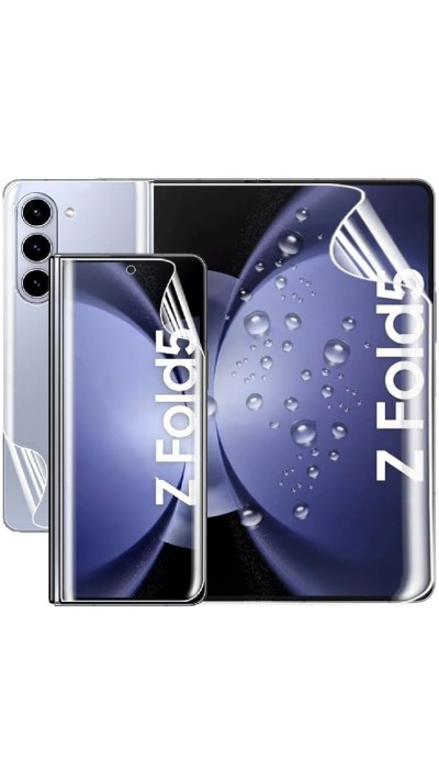Film protecteur Samsung Galaxy Z Fold5 - Protection souple pour écran en Hydrogel TPU (face intérieure + extérieure)