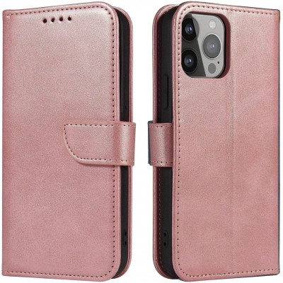 Galaxy S25+ Case H&uuml;lle - Magnetverschluss Flip Lederh&uuml;lle - Rosa