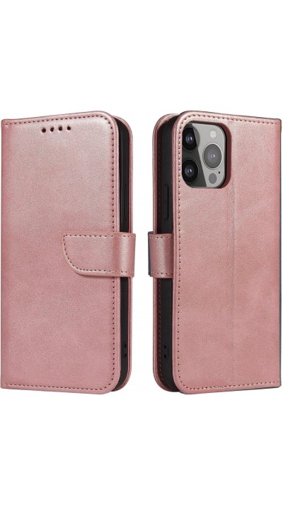 Fourre Samsung Galaxy S25+ - Flip cuir avec rabat magnétique - Rose