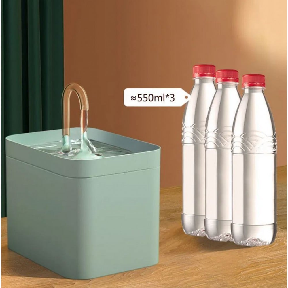 Elektrischer Wasserspender für Katzen/Hunde Wasserbrunnen 1.5L water dispenser - Rosa