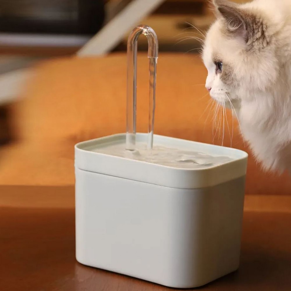 Fontaine à eau electrique pour chat/chien distributeur 1.5L water dispenser - Vert clair