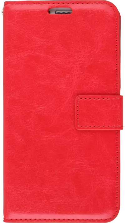 Fourre Samsung Galaxy S7 edge - Premium Flip cuir lisse porte-cartes - Rouge