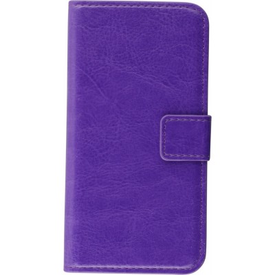 Fourre iPhone 5/5s / SE (2016) - Premium Flip cuir lisse porte-cartes - Violet