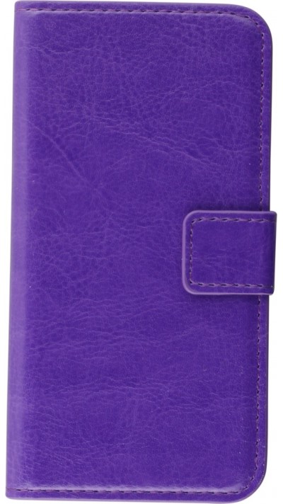 Hülle iPhone 5/5s / SE (2016) - Premium Flip Leder Tasche - Violett