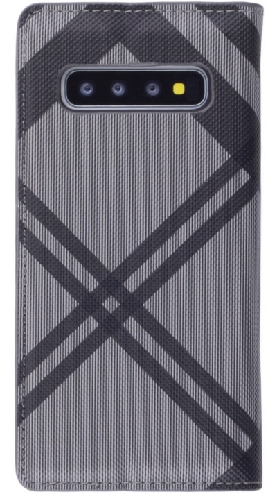 Fourre Samsung Galaxy S10 - Flip Lines - Gris