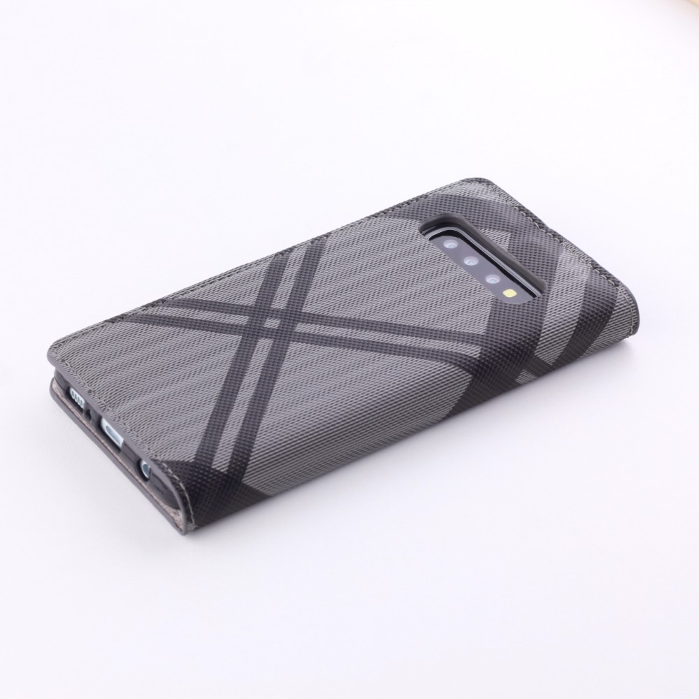 Fourre Samsung Galaxy S10 - Flip Lines - Gris