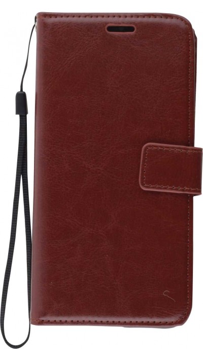 Fourre Samsung Galaxy S23+ - Premium Flip cuir lisse porte-cartes - Brun