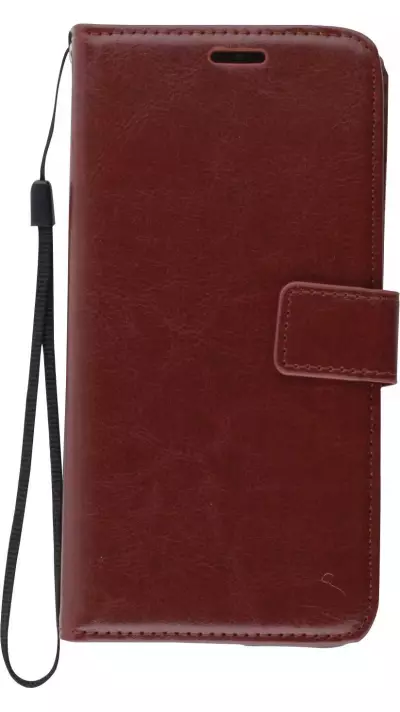 Fourre Samsung Galaxy S21 Ultra 5G - Premium Flip cuir lisse porte-cartes - Brun