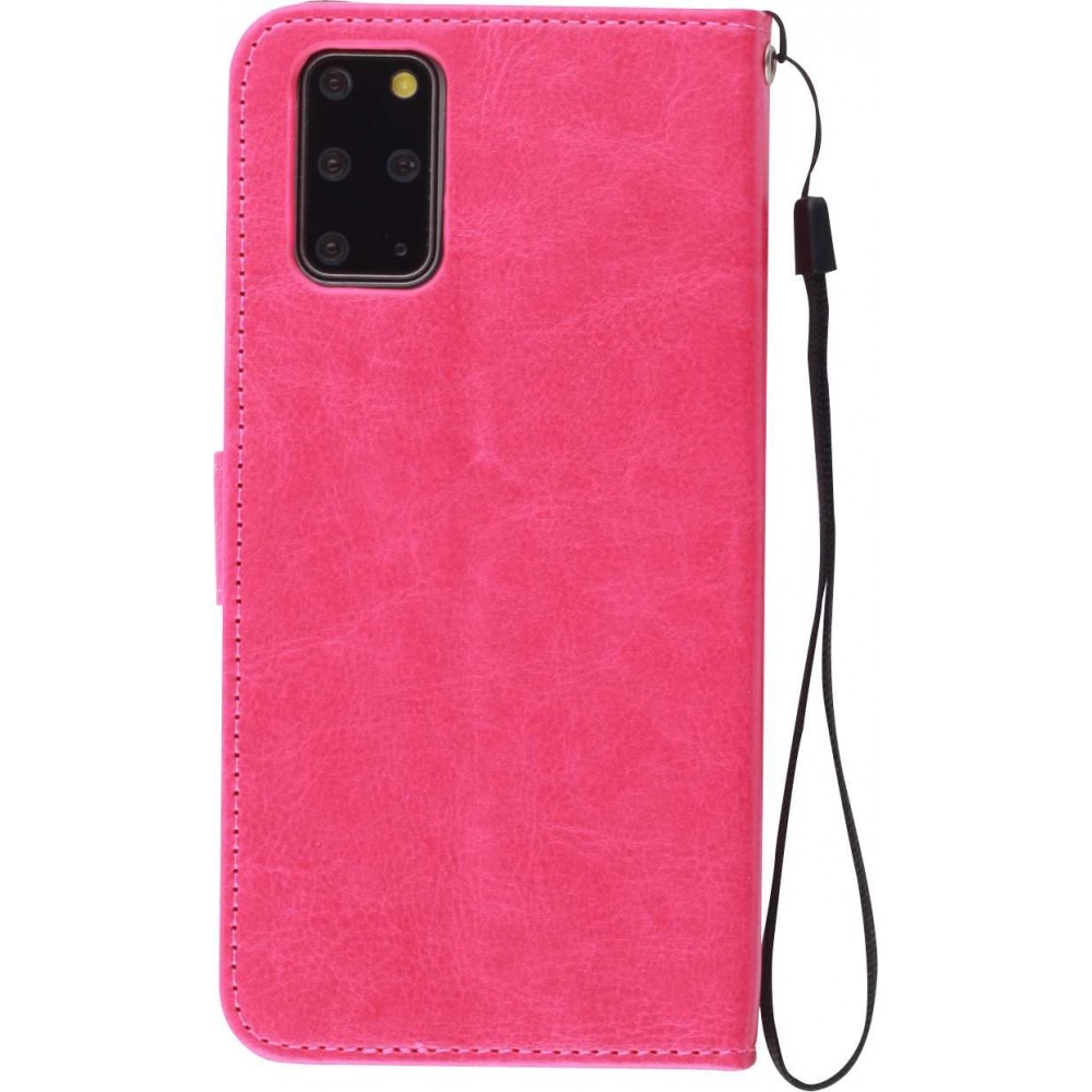 Hülle Samsung Galaxy S21 FE 5G - Premium Flip Leder Tasche - Dunkelrosa