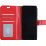 Fourre Samsung Galaxy A14 - Premium Flip cuir lisse porte-cartes - Rouge