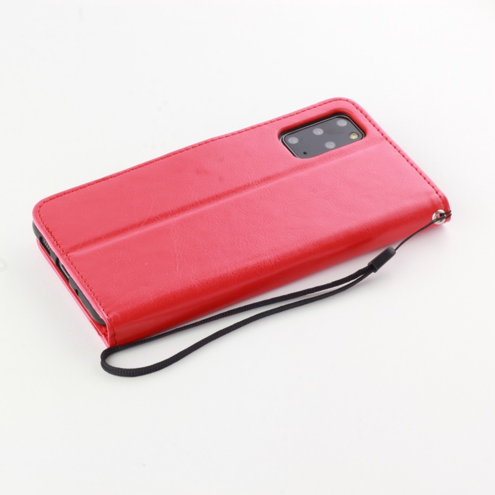 Fourre Samsung Galaxy A14 - Premium Flip cuir lisse porte-cartes - Rouge