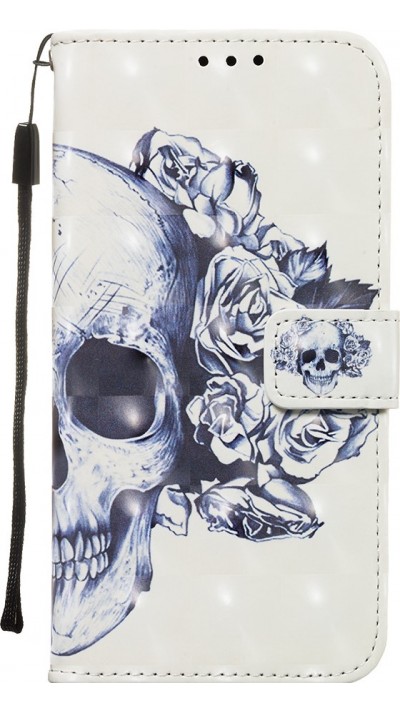 Fourre Samsung Galaxy S20 - Flip 3D skull - Noir