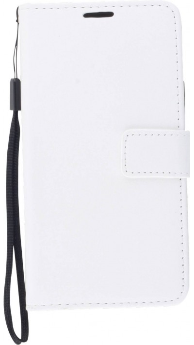 Fourre Samsung Galaxy S23 Ultra - Premium Flip cuir lisse porte-cartes - Blanc