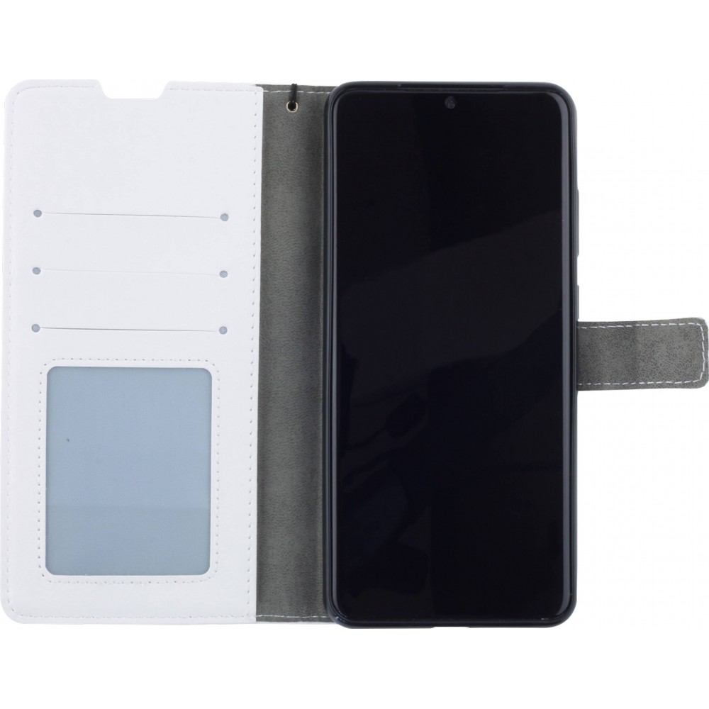 Hülle Samsung Galaxy A54 - Premium Flip Leder Tasche - Weiss