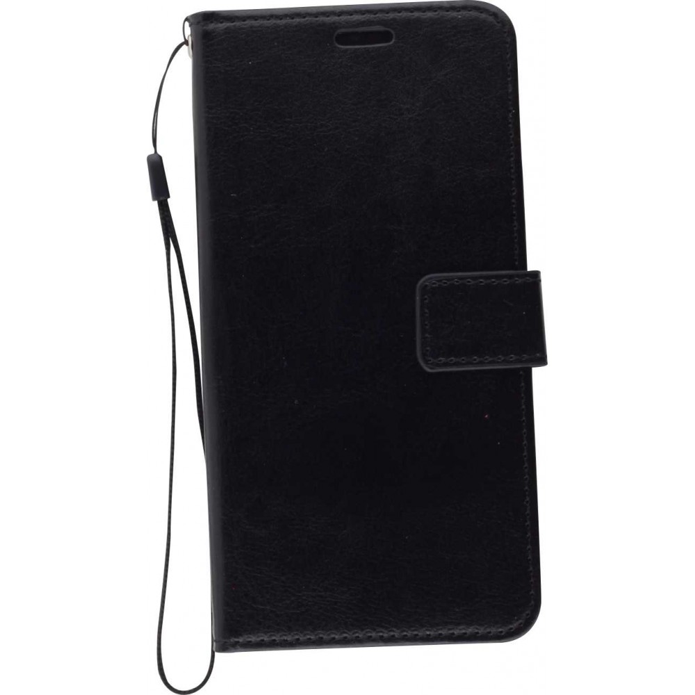 Fourre Samsung Galaxy S24 FE - Premium Flip cuir lisse porte-cartes - Noir