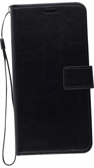 Fourre Google Pixel 6 - Premium Flip cuir lisse porte-cartes - Noir