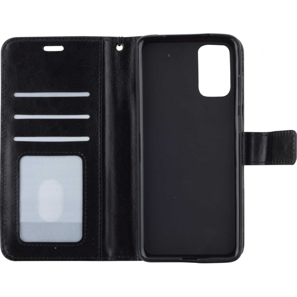 Fourre Samsung Galaxy S24 FE - Premium Flip cuir lisse porte-cartes - Noir