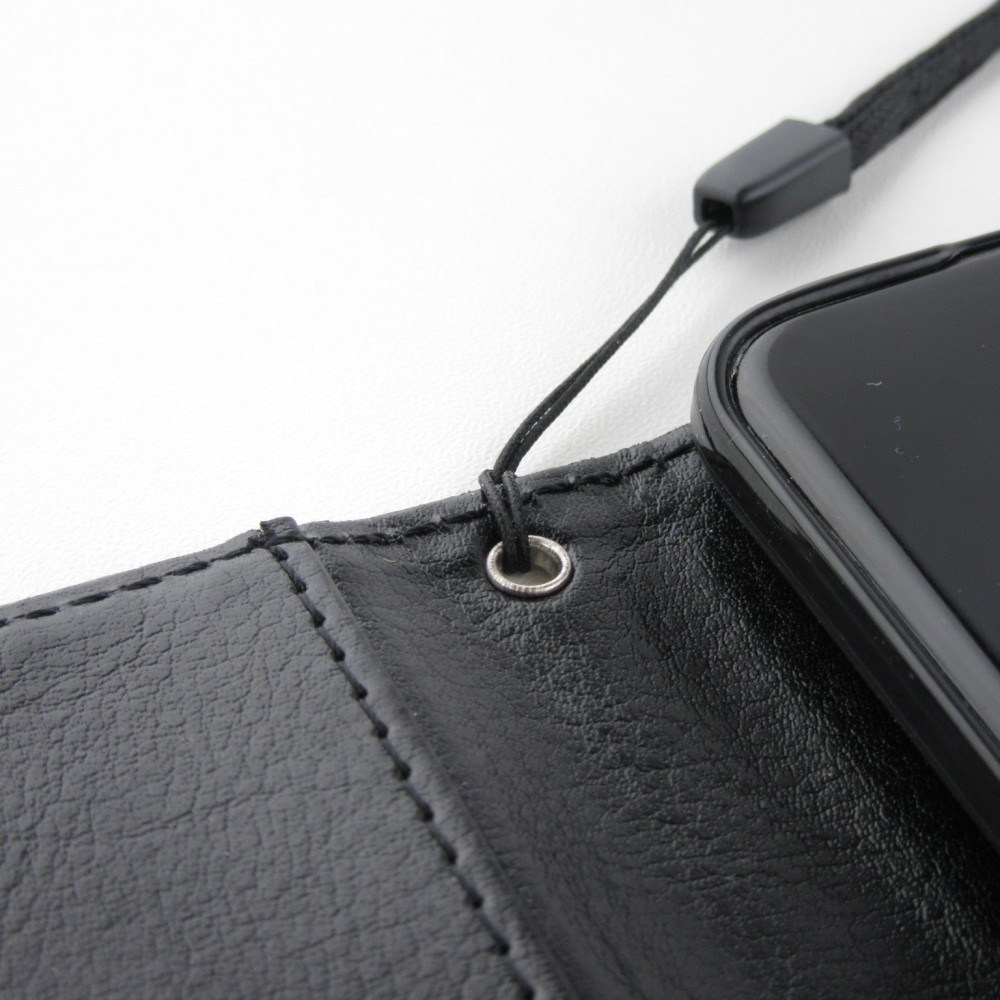 Fourre Samsung Galaxy S24 FE - Premium Flip cuir lisse porte-cartes - Noir