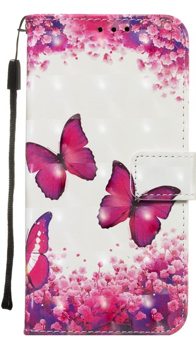 Fourre Samsung Galaxy S20 Ultra - Flip 3D papillons roses