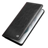 Fourre Samsung Galaxy S23+ - Flip Qialino cuir véritable - Noir