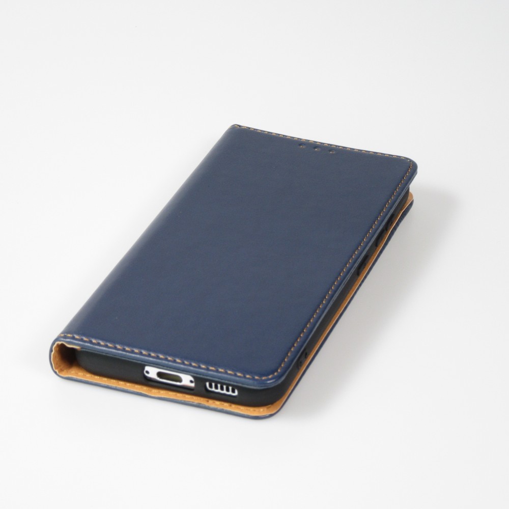 Galaxy S23 Case Hülle - Flip Fierre Shann Echtleder - Blau