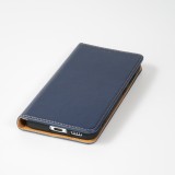 Galaxy S23 Case Hülle - Flip Fierre Shann Echtleder - Blau