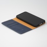 Galaxy S23 Case Hülle - Flip Fierre Shann Echtleder - Blau