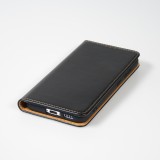 Samsung Galaxy S23+ Case Hülle - Flip Fierre Shann Echtleder - Schwarz