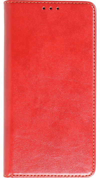 Fourre Samsung Galaxy S23 - Flip Shierre Shann cuir véritable - Rouge