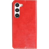 Fourre Samsung Galaxy S23+ - Flip Shierre Shann cuir véritable - Rouge