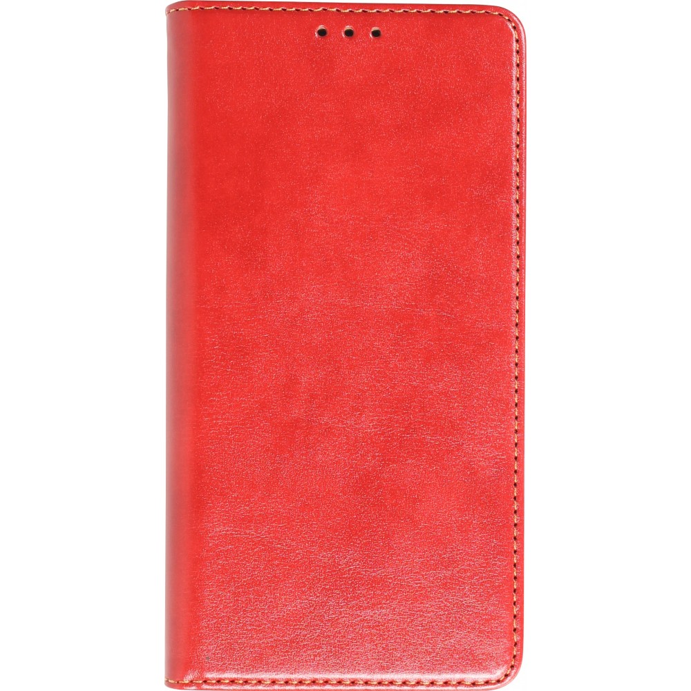 Fourre Samsung Galaxy S23 Ultra - Flip Shierre Shann cuir véritable - Rouge