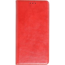 Fourre Samsung Galaxy S23 Ultra - Flip Shierre Shann cuir véritable - Rouge