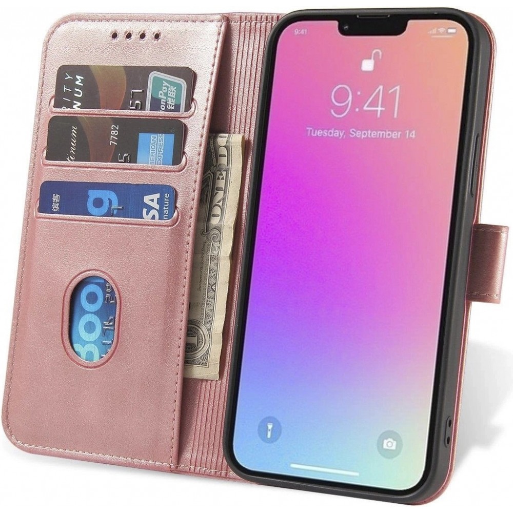 Fourre Samsung Galaxy S25+ - Flip cuir avec rabat magnétique - Rose