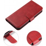 Fourre Samsung Galaxy S25 - Flip cuir avec rabat magnétique - Rouge