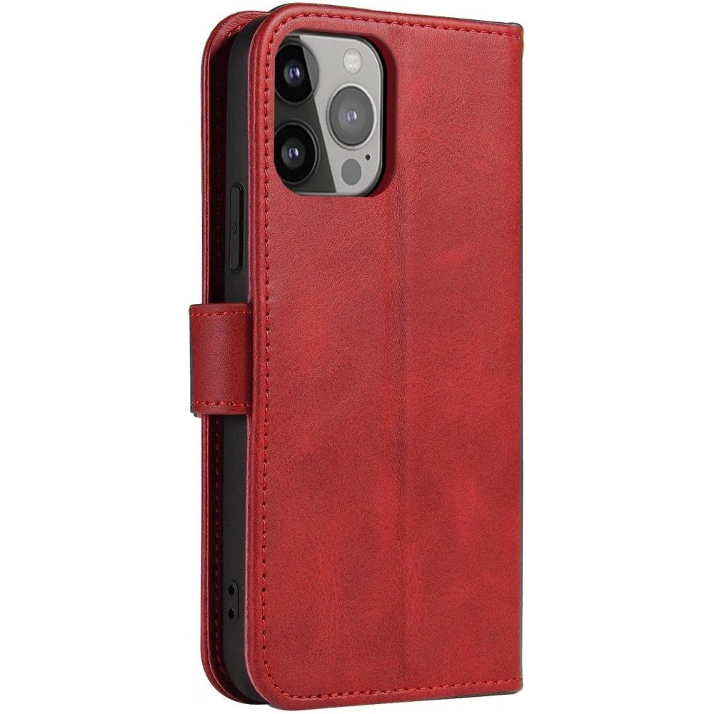 Fourre Samsung Galaxy S25 - Flip cuir avec rabat magnétique - Rouge
