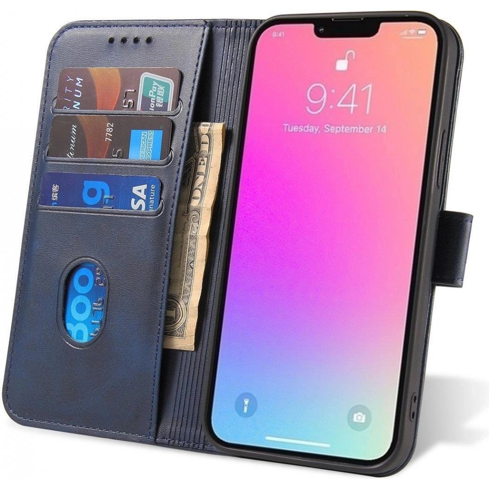 Fourre Samsung Galaxy S25 Ultra - Flip cuir avec rabat magnétique - Bleu foncé