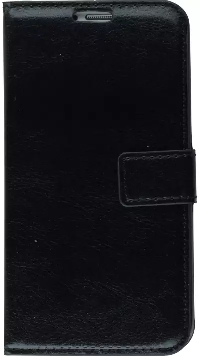 Fourre Samsung Galaxy S7 edge - Premium Flip cuir lisse porte-cartes - Noir