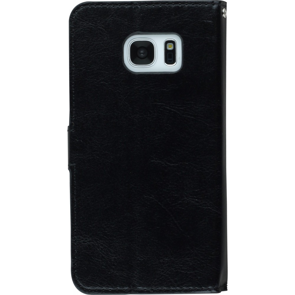 Hülle Samsung Galaxy S7 - Premium Flip - Schwarz