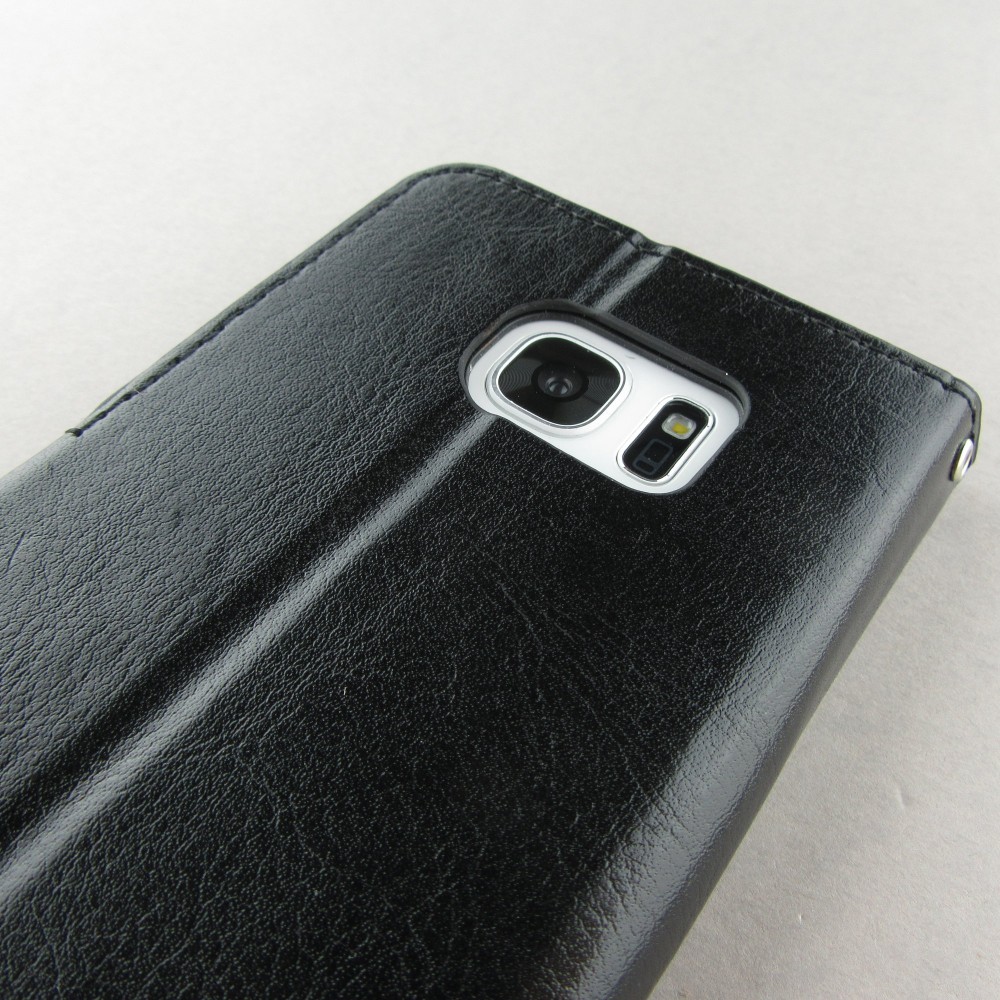 Hülle Samsung Galaxy S7 - Premium Flip - Schwarz