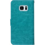 Hülle Samsung Galaxy S7 edge - Premium Flip - Türkis