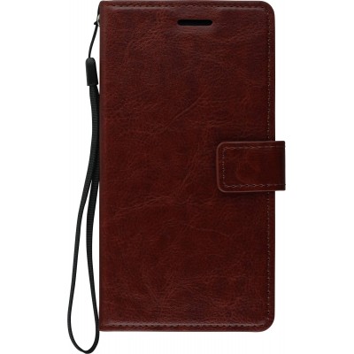 Hülle Samsung Galaxy S10 - Premium Flip Leder Tasche - Braun