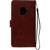 Fourre Samsung Galaxy S8 - Premium Flip cuir lisse porte-cartes - Brun