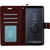 Fourre Samsung Galaxy S8 - Premium Flip cuir lisse porte-cartes - Brun