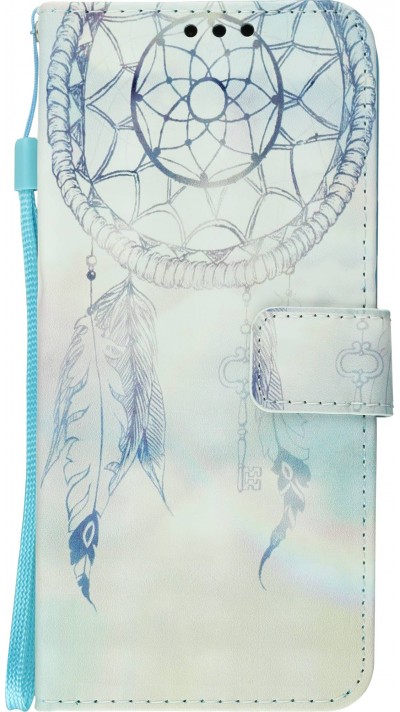 Fourre Samsung Galaxy S10+ - Flip 3D dreamcatcher - Bleu clair